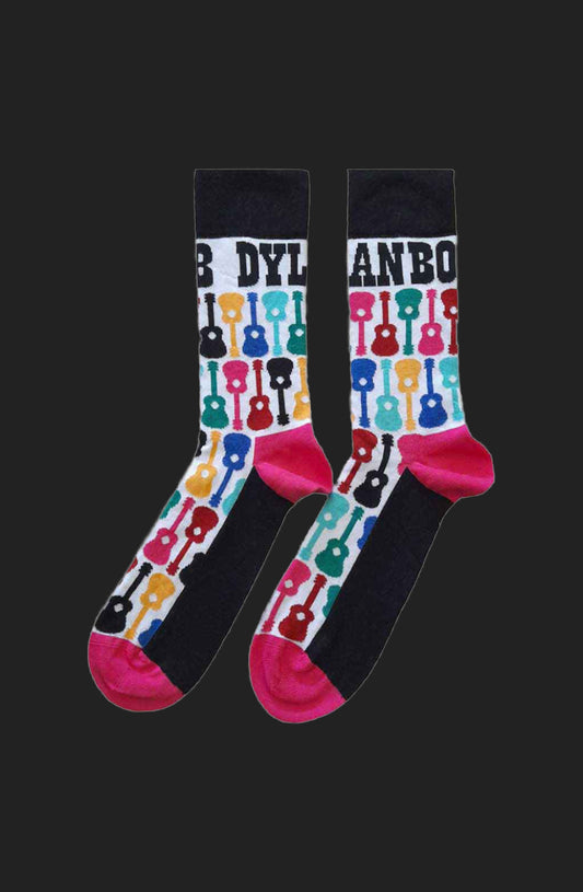 Bob Dylan Guitar Pattern Sock UK 7-11