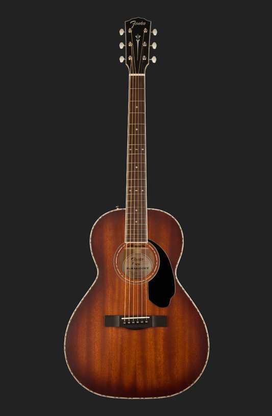 Fender Paramount PS-220E Parlour Electro-Acoustic All Mahogany Aged Cognac Burst