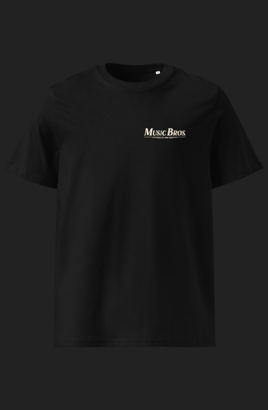 Music Bros. Classic Logo Unisex Organic Cotton T-Shirt Black