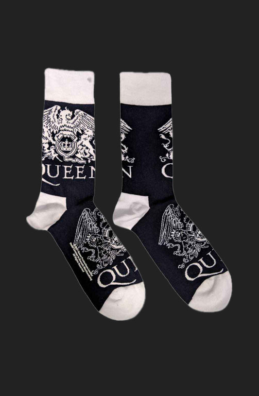 Queen White Crests Sock UK 7-11