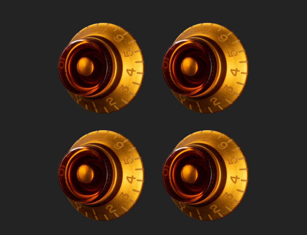 Gibson Top Hat Knobs (4) Amber PRHK-030